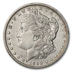 1893-O Morgan Dollar - Almost Uncirculated Details - Cl