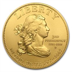 2007-W 1/2 oz Uncirculated Gold Jefferson's Liberty (w/