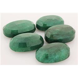 230.30ctw Faceted Loose Emerald Beryl Gemstone Lot of 5