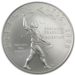 2006-P Ben Franklin Scientist $1 Silver Commemorative M