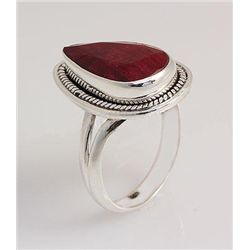 RUBY CORRUNDUM 27.03CTW ANTIQUE LOOKS .925 RING