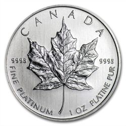 1 oz Canadian Platinum Maple Leaf - Random Year