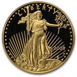 2008-W 1/10 oz Proof Gold American Eagle (w/Box &amp; C