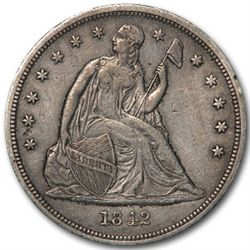 1842 Liberty Seated Dollar - Extra Fine