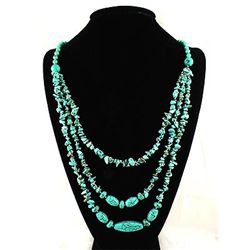 Gushing Sky Blue Turquoise 477.92ctw Beads Necklace