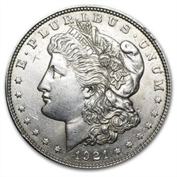 1921-P, D, or S Morgan Silver Dollar (Almost Uncirculat