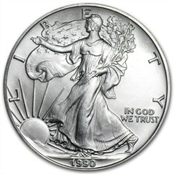 1990 1 oz Silver American Eagle (Brilliant Uncirculated