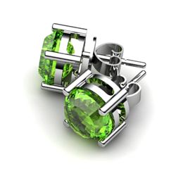 Peridot 4.00ctw Earring 14kt White Gold