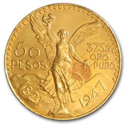 Mexican 50 Pesos Gold Coins - (Damaged)