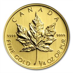 1/4 oz Gold Canadian Maple Leaf - Random Year