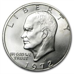 1972-S Eisenhower Dollar 40% Silver BU MS-60 - MS-65