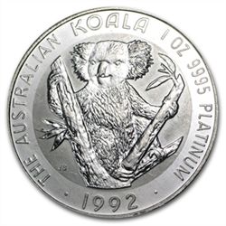 1992 1 oz Australian Platinum Koala