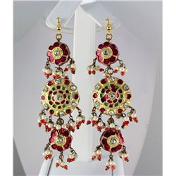 17.14GRAM INDIAN HANDMADE LAKH FASHION EARRING