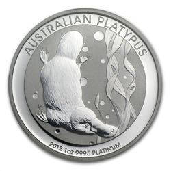 2012 1 oz Australian Platinum Platypus First Strike (MS