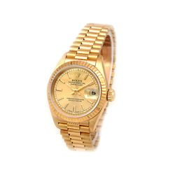 Rolex 18K Yellow Gold Oyster Perpetual Datejust Watch.