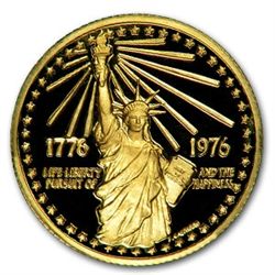 .415 oz 1976 Official American Bicentennial Gold Medal