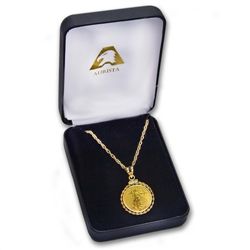 2013 1/10 oz Gold Eagle Rope Pendant &amp; Necklace