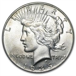 1935 Peace Dollar - Almost Uncirculated