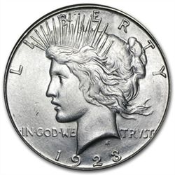 1923-S Peace Dollar - Brilliant Uncirculated