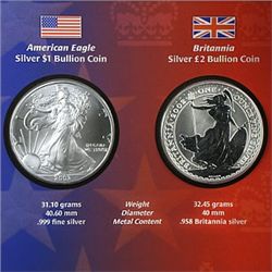 2003 2-Coin Legacies of Freedom Silver Coin Set