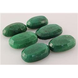 215.20ctw Faceted Loose Emerald Beryl Gemstone Lot of 6