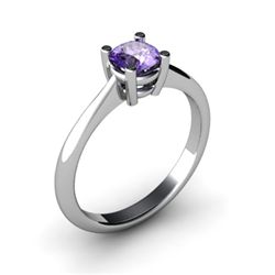 Tanzanite 0.56ctw Ring 14kt White Gold