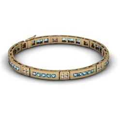 Aqua Marine 2.56 ctw Diamond Bracelet 14kt W OR Y Gold