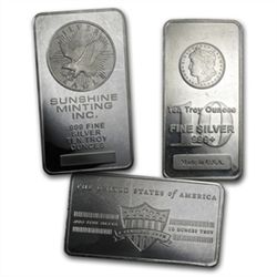 10 oz Silver Bar (Secondary Market) .999 Fine