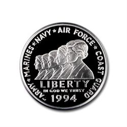 1994-P Women in Military $1 Silver Commem - PR-69 DCAM