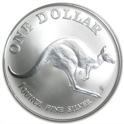 1993 1 oz Australian Silver Kangaroo (In Display Card)