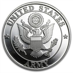 1 oz U.S. Army Silver Round (w/Gift Box &amp; Capsule)