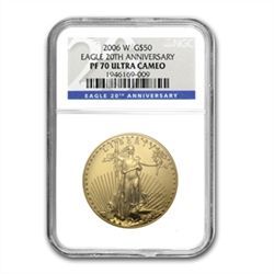 2006-W 3-Coin Gold American Eagle Set MS/PF-70 NGC