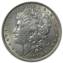 1901 Morgan Dollar Almost Uncirculated-55 PCGS