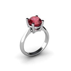 Garnet 0.60ctw Ring 14kt White Gold