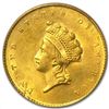 Image 1 : $1 Indian Head Gold - Type 3 - MS-63 NGC or PCGS