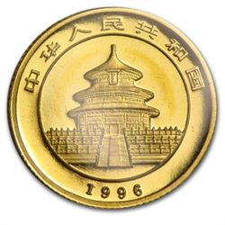 1996 (1/10 oz) Gold Chinese Panda - Small Date (Sealed)