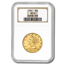 $10 Liberty Gold Eagle - MS-61 NGC