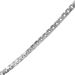 Box Chain Sterling Silver Necklace - 30 in.