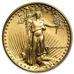 1986 MCMLXXXVI 1/10 oz Gold American Eagle Brilliant Un