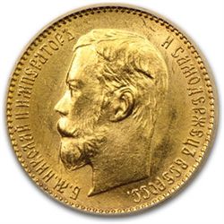 Russia 1902 5 Rouble Gold ICG MS-66