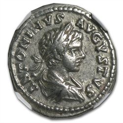 Roman Silver Denarius of Emperor Caracalla (198-217AD)