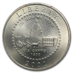 2001-P Capitol Visitor Center Half Dollar Clad Commem M