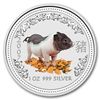 Image 1 : 2007 1 oz Silver Lunar Year of the Pig (Series I)(Color