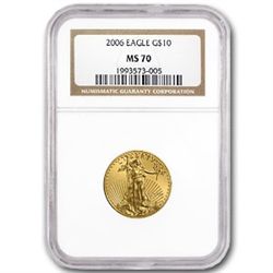 2006 1/4 oz Gold American Eagle MS-70 NGC