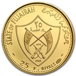 Fujairah 1970 25 Riyals Gold Proof Richard M. Nixon