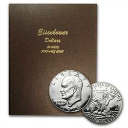 Complete Eisenhower Dollar Set In - Dansco Album - 32 C