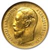 Image 1 : Russia 1904 5 Roubles Gold NGC MS-65