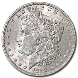 1892-O Morgan Dollar - Almost Uncirculated-58