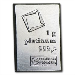 1 gram Platinum Bar (Secondary Market) .999 Fine