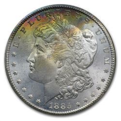 1885-CC Morgan Dollar MS-65* NGC - Obverse Toning - GSA